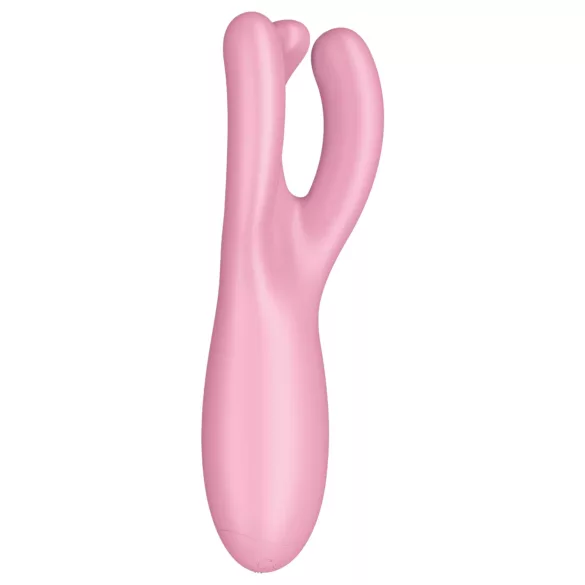 Satisfyer Threesome 4 - Vibrator clitoridian controlat prin aplicație (roz)