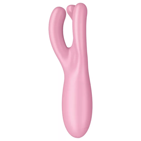 Satisfyer Threesome 4 - Vibrator clitoridian controlat prin aplicație (roz)