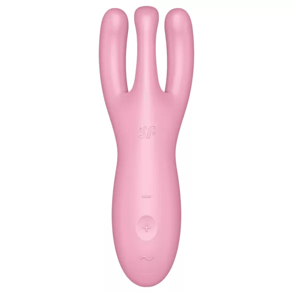 Satisfyer Threesome 4 - Vibrator clitoridian controlat prin aplicație (roz)