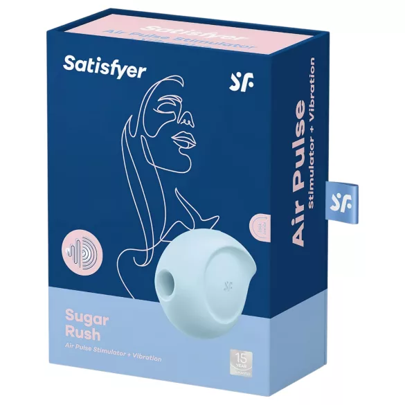 Satisfyer Sugar Rush - vibrator clitoridian cu unde de aer - albastru