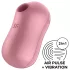 Satisfyer Cotton Candy - vibrator clitoridian cu unde de aer - coral