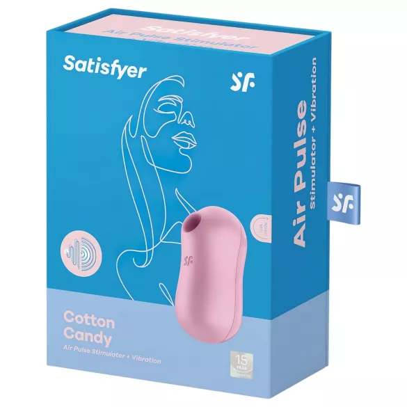 Satisfyer Cotton Candy - vibrator clitoridian cu unde de aer - reîncărcabil