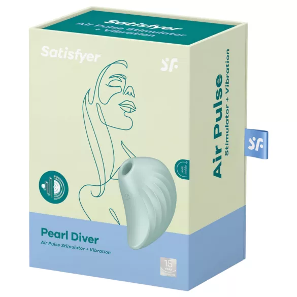 Satisfyer Pearl Diver - vibrator clitoris cu unde de aer - mentă