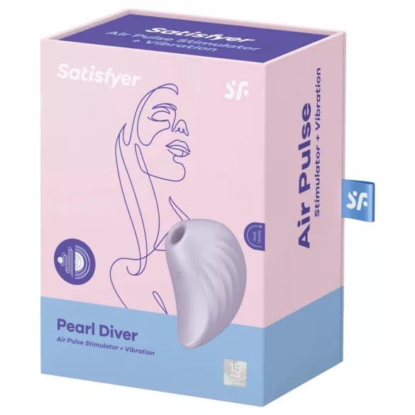 Satisfyer Pearl Diver - vibrator clitoridian cu unde de aer - mov
