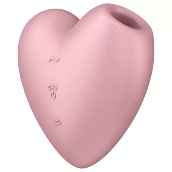 Satisfyer Cutie Heart - vibrator clitoridian cu pulsații aer - reîncărcabil