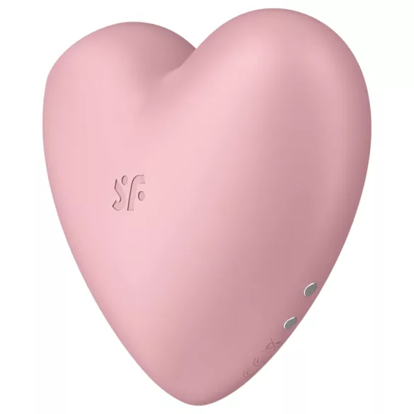 Satisfyer Cutie Heart - vibrator clitoridian cu pulsații aer - reîncărcabil