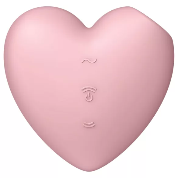 Satisfyer Cutie Heart - vibrator clitoridian cu pulsații aer - reîncărcabil