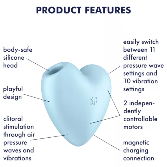 Satisfyer Cutie Heart - vibrator clitoridian cu unde de aer - reîncărcabil