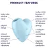 Satisfyer Cutie Heart - vibrator clitoridian cu unde de aer - reîncărcabil