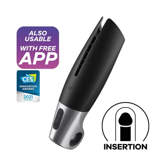 Satisfyer Power - masturbator automat inteligent - reîncărcabil negru