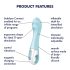 Satisfyer Air Pump Vibrator 5 - vibrator inteligent pompatabil (albastru)