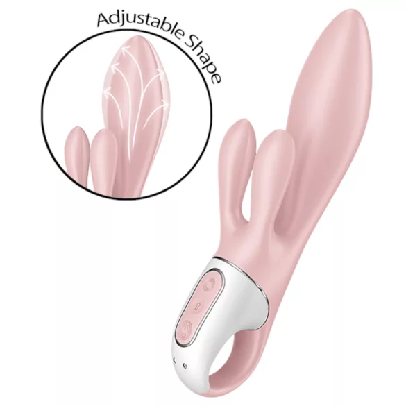 Satisfyer - Vibrator cu pompare Air Pump Bunny 3 - silicon roz