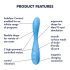 Satisfyer G-spot Flex 4 - vibrator inteligent pentru punctul G (turcoaz)