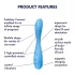 Satisfyer G-spot Flex 4 - vibrator pentru punctul G controlat prin aplicație (turcoaz)