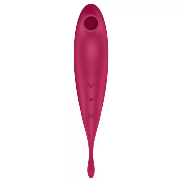 Satisfyer Twirling Pro - vibrator clitoridian controlat prin aplicație (roșu)