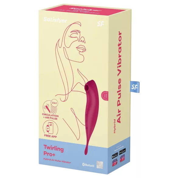 Satisfyer Twirling Pro - vibrator clitoridian controlat prin aplicație (roșu)