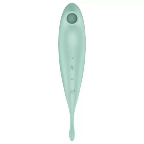 Satisfyer Twirling Pro - vibrator clitoridian 2în1 inteligent - mentă