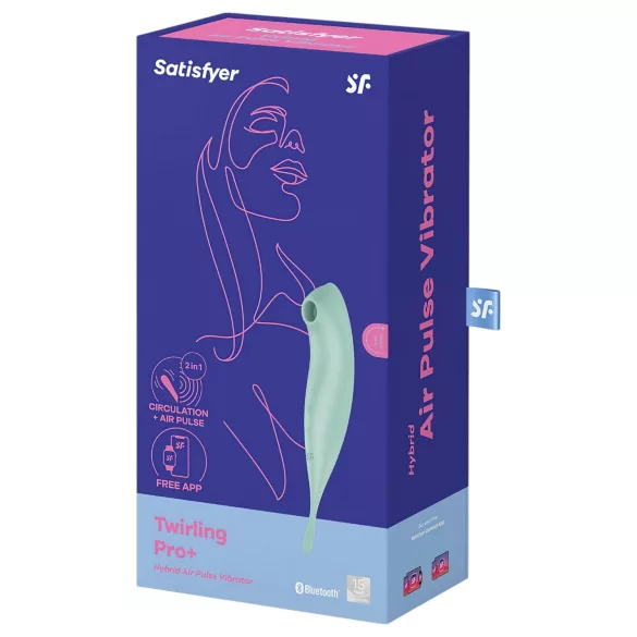 Satisfyer Twirling Pro - vibrator clitoridian 2în1 inteligent - mentă