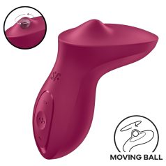   Satisfyer Exciterrr - Vibrator clitoral cu biluțe rotative (roșu)