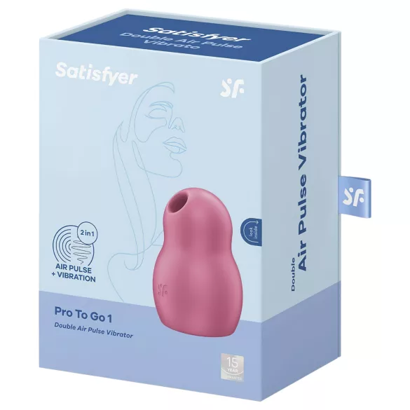 Satisfyer Pro To Go 1 - vibrator clitoridian cu unde de aer, cu acumulator (roșu)
