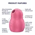 Satisfyer Pro To Go 1 - vibrator clitoridian cu unde de aer, cu acumulator (roșu)