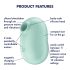Satisfyer Pro To Go 2 - stimulent cu unde de aer, reîncărcabil (mentă)