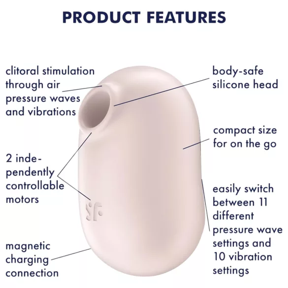 Satisfyer Pro To Go 2 - stimulare clitoridiană cu unde de aer - bej
