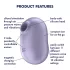 Satisfyer Pro To Go 2 - vibrator clitoridian cu unde de aer, cu acumulator (violet)