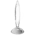 Satisfyer Sparkling Crystal - dildo din sticlă cu striații - transparent