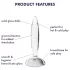 Satisfyer Sparkling Crystal - dildo din sticlă cu striații - transparent