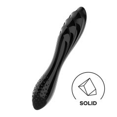   Satisfyer Dazzling Crystal 1 - dildo din sticlă dublu capăt (negru)