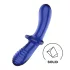Satisfyer - dildo din sticlă dublu capăt - albastru
