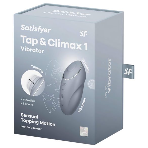 Satisfyer Tap & Climax 1 - vibrator clitoral 2în1 - gri