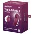 Satisfyer Tap & Climax 2 - vibrator și stimulator clitoris 2în1 - roșu