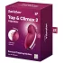 Satisfyer Tap & Climax 2 - vibrator 2în1 pentru stimularea clitorisului (roșu)