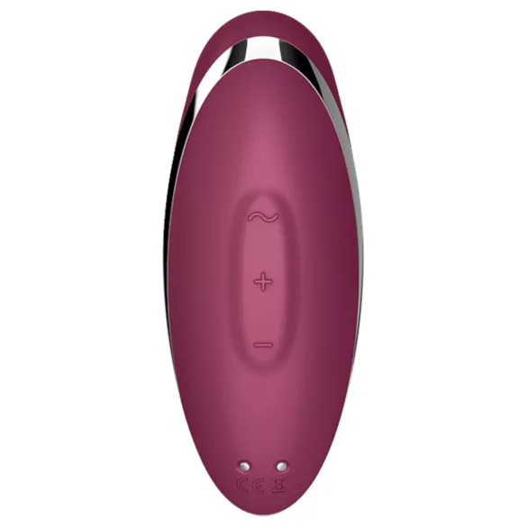 Satisfyer Tap & Climax 2 - vibrator 2în1 pentru stimularea clitorisului (roșu)