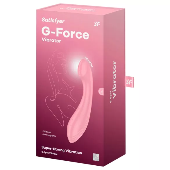 Satisfyer G-Force - vibrator punctul G reîncărcabil, rezistent la apă - roz