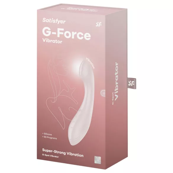 Satisfyer G-Force - vibrator punct G reîncărcabil impermeabil bej