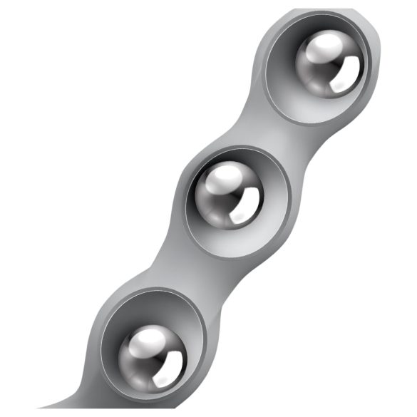 Satisfyer Triple Ball-R - dildo cu bile - silicon gri