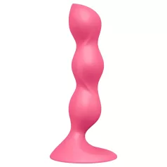   Satisfyer Triple Ball-R - vibrator anal cu bile - silicon roz