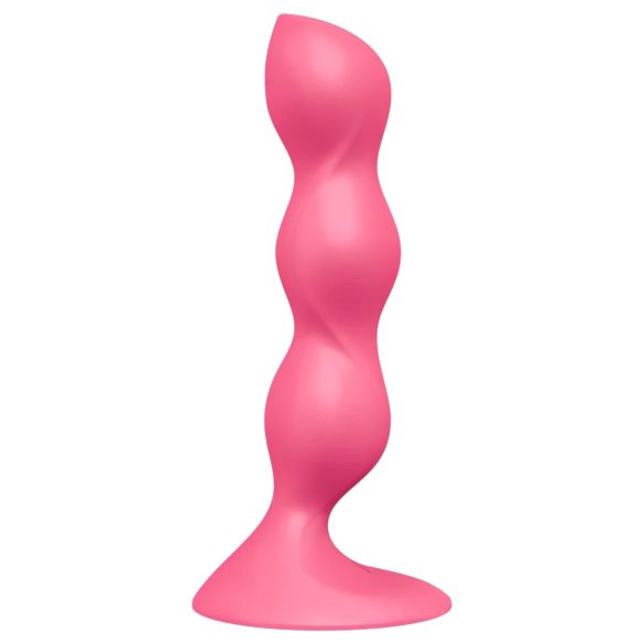 Satisfyer Triple Ball-R - vibrator anal cu bile - silicon roz