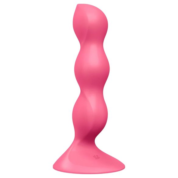 Satisfyer Triple Ball-R - vibrator anal cu bile - silicon roz
