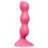 Satisfyer Triple Ball-R - vibrator anal cu bile - silicon roz