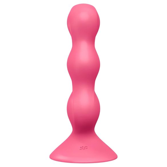 Satisfyer Triple Ball-R - vibrator anal cu bile - silicon roz