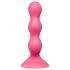Satisfyer Triple Ball-R - vibrator anal cu bile - silicon roz