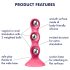 Satisfyer Triple Ball-R - vibrator anal cu bile - silicon roz