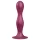 Satisfyer Double Ball-R - dildo cu ventuză și greutăți - roșu