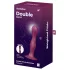 Satisfyer Double Ball-R - dildo cu ventuză și greutăți - roșu
