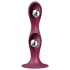 Satisfyer Double Ball-R - dildo cu ventuză și greutăți - roșu
