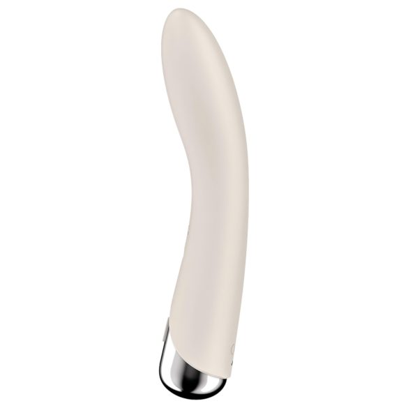 Satisfyer Spinning Vibe 1 - vibrator G-spot cu cap rotativ (bej)